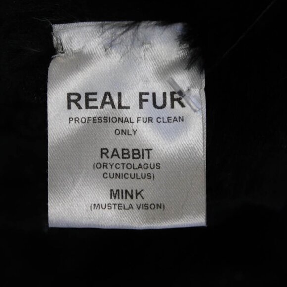 50% OFF! - Coat Loro Piana Black Storm System Mink Trim Rabbit Lined Large 12 - Picture 11 of 11